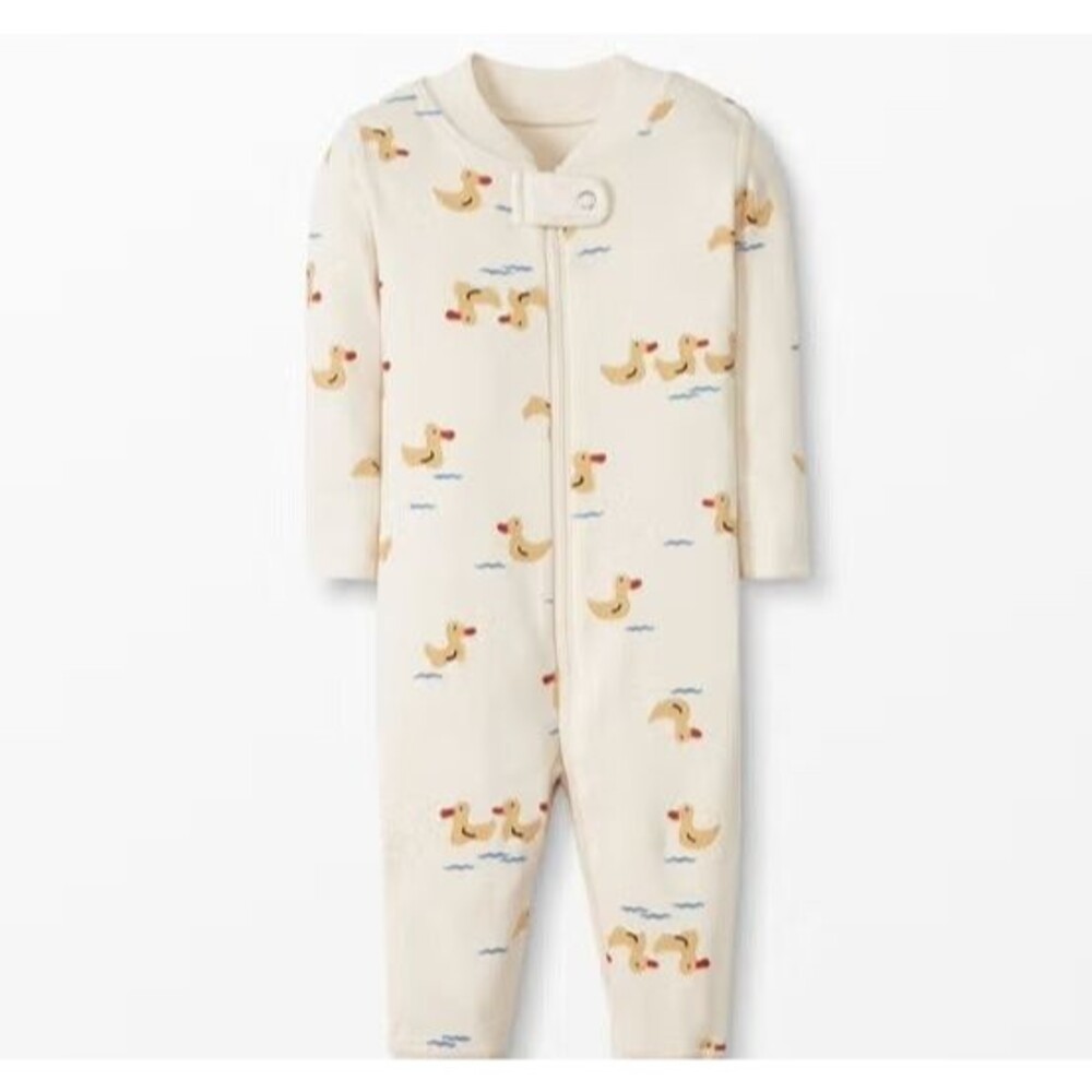 Hanna Andersson Footed Duck Print Footed Sleeper Pajamas 12-18